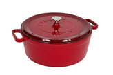 Jerngryte Silver rund 6liter Rød